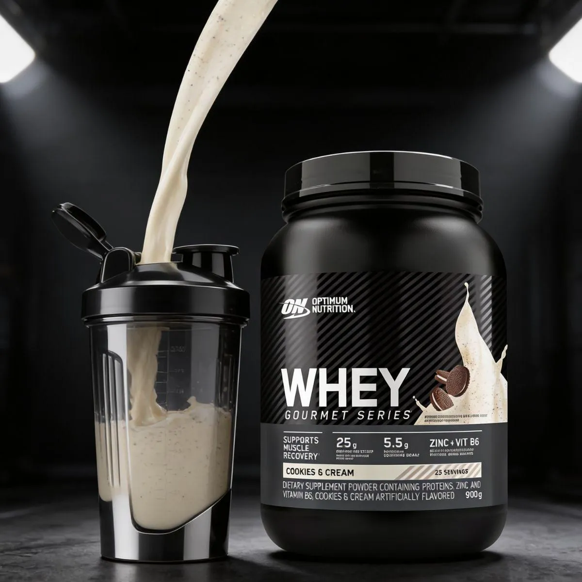 Pote de Whey Protein da Optimum Nutrition
