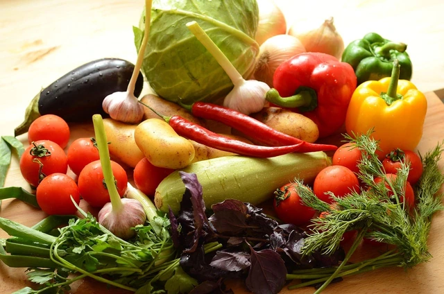 Verduras e legumes ricos em fibra